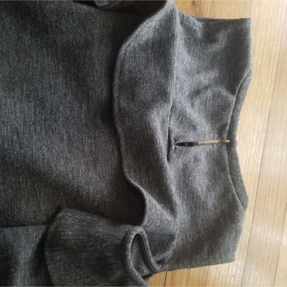 LOFT Gray Cold Shoulder Dress with Ruffle Detail – Long Sleeve Size XS - Picture 10 of 11